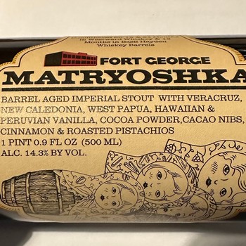 Fort George Vanilla Cinnamon Cocoa Pistachio Matryoshka 2025 500mL Bottle