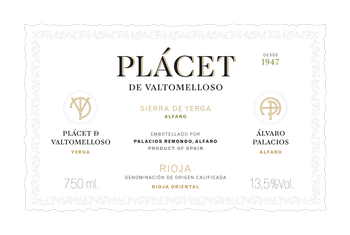 Palacios Remondo Placet De Valtomelloso 2022