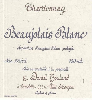 Daniel Bouland Beaujolais Blanc 2020