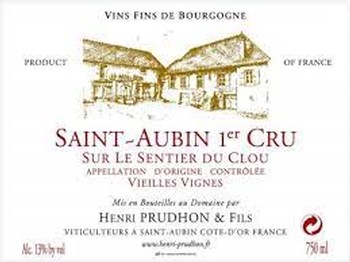 Henri Prudhon Saint-Aubin 1er Cru Sur le Sentier du Clou Blanc 2019