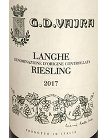 G.D. Vajra Langhe Riesling Petracine 2017
