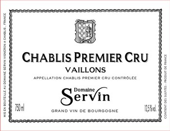 Domaine Servin Chablis 1er Cru Vaillons 2019