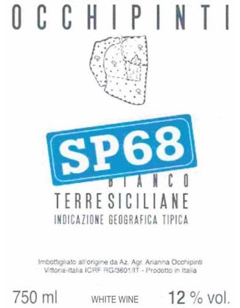 Arianna Occhipinti SP68 Terre Siciliane Bianco 2023