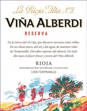 La Rioja Alta Vina Alberdi Reserva Tinto 2016