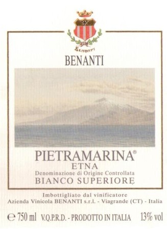 Benanti Pietramarina Etna Superiore Bianco 2013