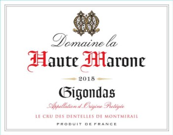 Domaine la Haute Marone Gigondas 2015