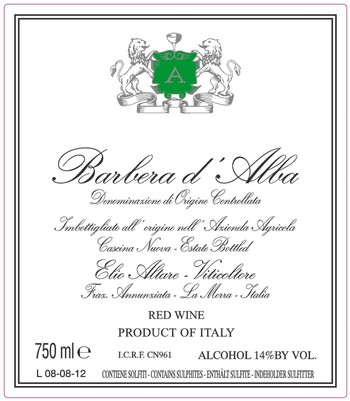 Elio Altare Barbera d'Alba 2018
