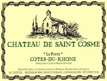 Chateau de Saint Cosme Blanc Le Poste 2018