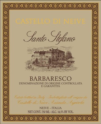 Castello di Neive Barbaresco Santo Stefano 2018