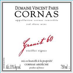 Domaine Vincent Paris Cornas Granit 60 2018