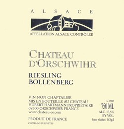 Chateau d'Orschwihr Bollenberg Riesling 2018