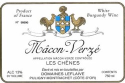 Domaines Leflaive Macon-Verze Les Chenes 2020