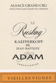 Jean-Baptiste Adam Grand Cru Riesling Kaefferkopf 2015