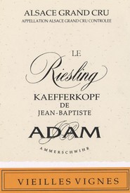 Jean-Baptiste Adam Grand Cru Riesling Kaefferkopf 2015