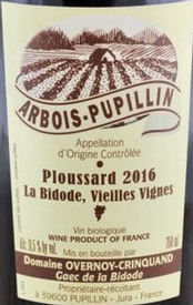 Domaine Overnoy-Crinquand Arbois-Pupillin Ploussard La Bidode 2019