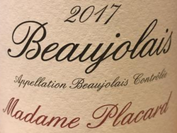 Yvon Metras Beaujolais Madame Placard 2017