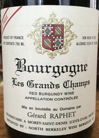 Domaine Gérard Raphet Bourgogne Rouge Les Grands Champs 2020