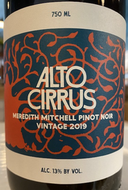 Alto Cirrus Meredith Mitchell Pinot Noir 2019