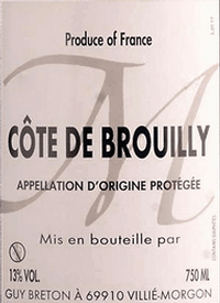 Guy Breton Cote De Brouilly 2019