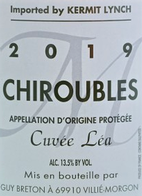 Guy Breton Chiroubles Cuvee Lea 2019