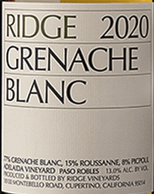 Ridge Grenache Blanc 2020