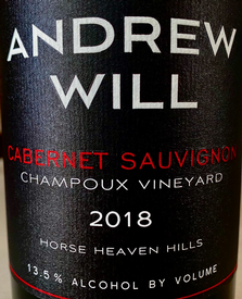 Andrew Will Champoux Vineyard Cab Sauv 2018