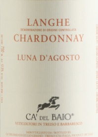 Ca' del Baio Luna D'Agosto Langhe Chardonnay 2022