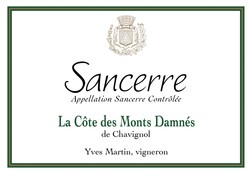 Domaine Yves Martin Sancerre Chavignol La Cote des Monts Damnes 2019