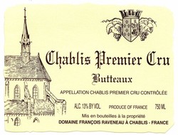 Domaine Francois Raveneau Chablis Butteaux Premier Cru 2022
