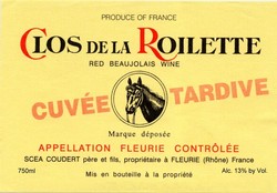 Clos de la Roilette Fleurie Beaujolais Cuvee Tardive 2023