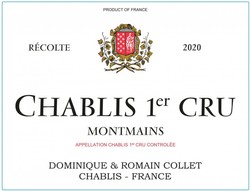 Domaine Dominique & Romain Collet Chablis 1er Cru Montmains 2021