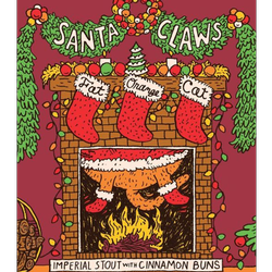 Fat Orange Cat Santa Claws 16oz Can