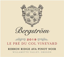 Bergstrom Ribbon Ridge Le Pre Du Col Vineyard Pinot Noir 2019