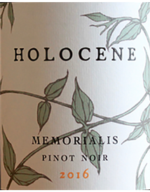 Holocene Memorialis Pinot Noir 2017