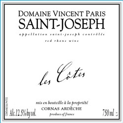 Domaine Vincent Paris Saint Joseph Les Cotes 2018