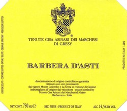 Marchesi di Gresy Barbera d'Asti 2019