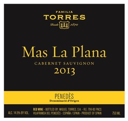 Familia Torres Mas La Plana Cabernet Sauvignon 1.5 Liter Magnum 2013