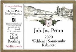 J.J. Prum Wehlener Sonnenuhr Riesling Kabinett 2020