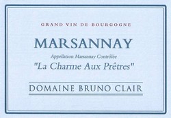 Bruno Clair Marsannay La Charme Aux Pretres 2021