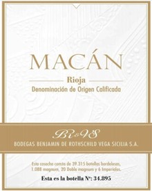 Bodegas Benjamin Rothschild and Vega Sicilia Macan 2014