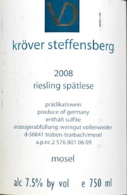 Weingut Vollenweider Riesling Spatlese Krover Steffansberg 2008