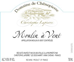 Christophe Lapierre Domaine de Chenepierre Moulin-a-Vent 2020