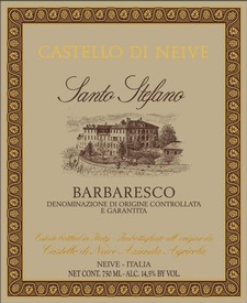 Castello di Neive Barbaresco Santo Stefano 2018