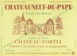 Chateau Fortia Cuvee du Baron Chateauneuf-du-Pape 2017